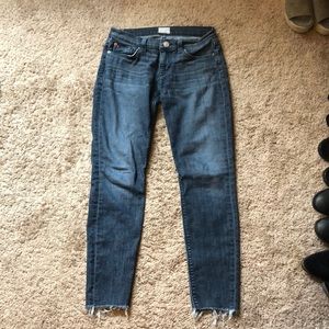 Hudson jean/denim krista ankle skinny raw hem